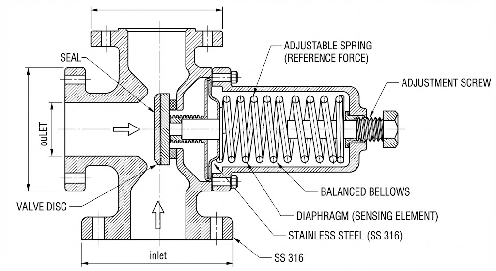 Main Parts of a Pressure Relief Valve