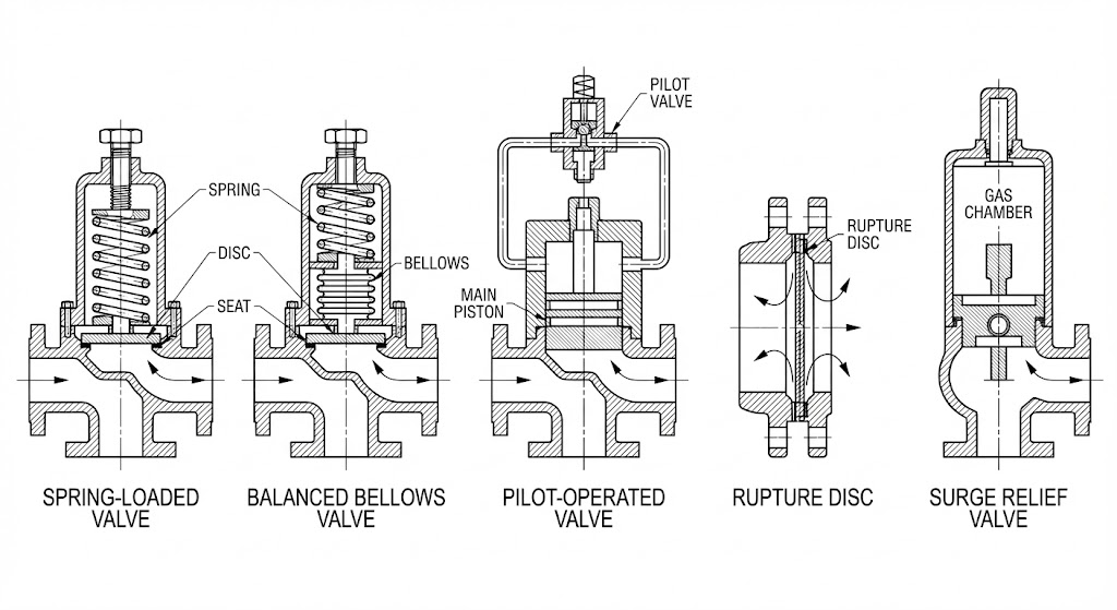 Types of Pressure Relief Valves