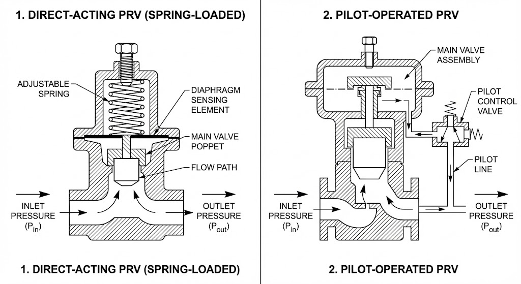 Types of Pressure Reducing Valves