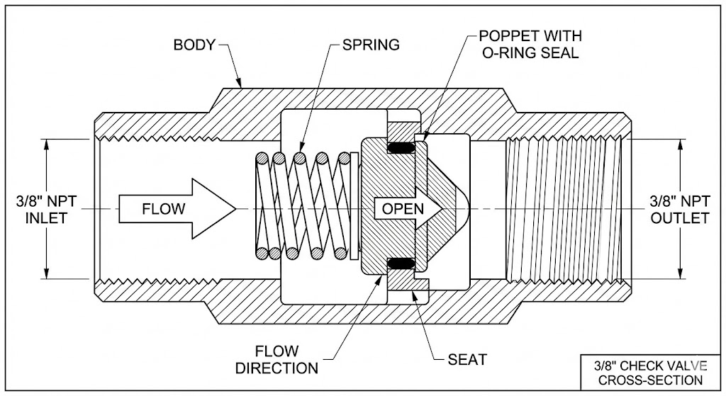 How Does a 3/8 Check Valve Actually Work