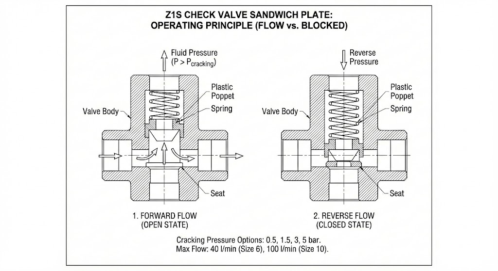 How the Z1S Check Valve Sandwich Plate Works